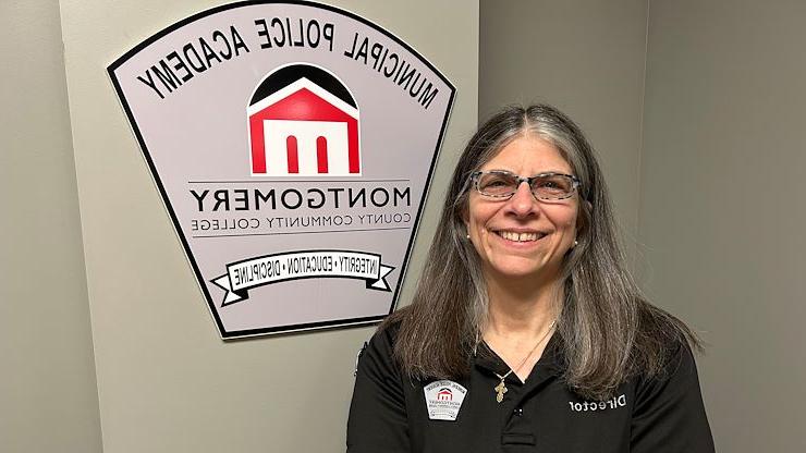 Georgette Hill, Municipal Police Academy Director, began her time at Montgomery County Community College as a Criminal Justice student in 1984 and later completed the Municipal Policy Academy in 1993. She was a Whitpain Police officer for 26 years and has worked in the academy for 16 years. Photos by Eric Devlin